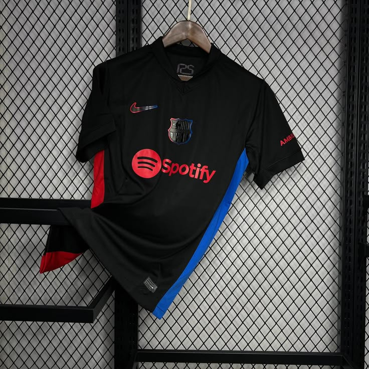 Barcelona Black Edition Jersey – Premium Sticker Print | Nike-Inspired Fanwear