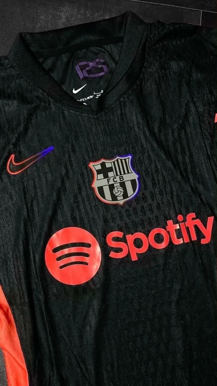 Barcelona Black Edition Jersey – Premium Sticker Print | Nike-Inspired Fanwear