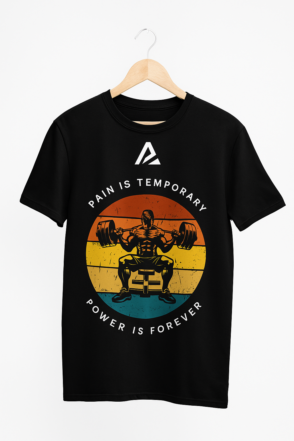 AthleZone "Pain Is Temporary, Power Is Forever" T-Shirt – Built for the Relentless