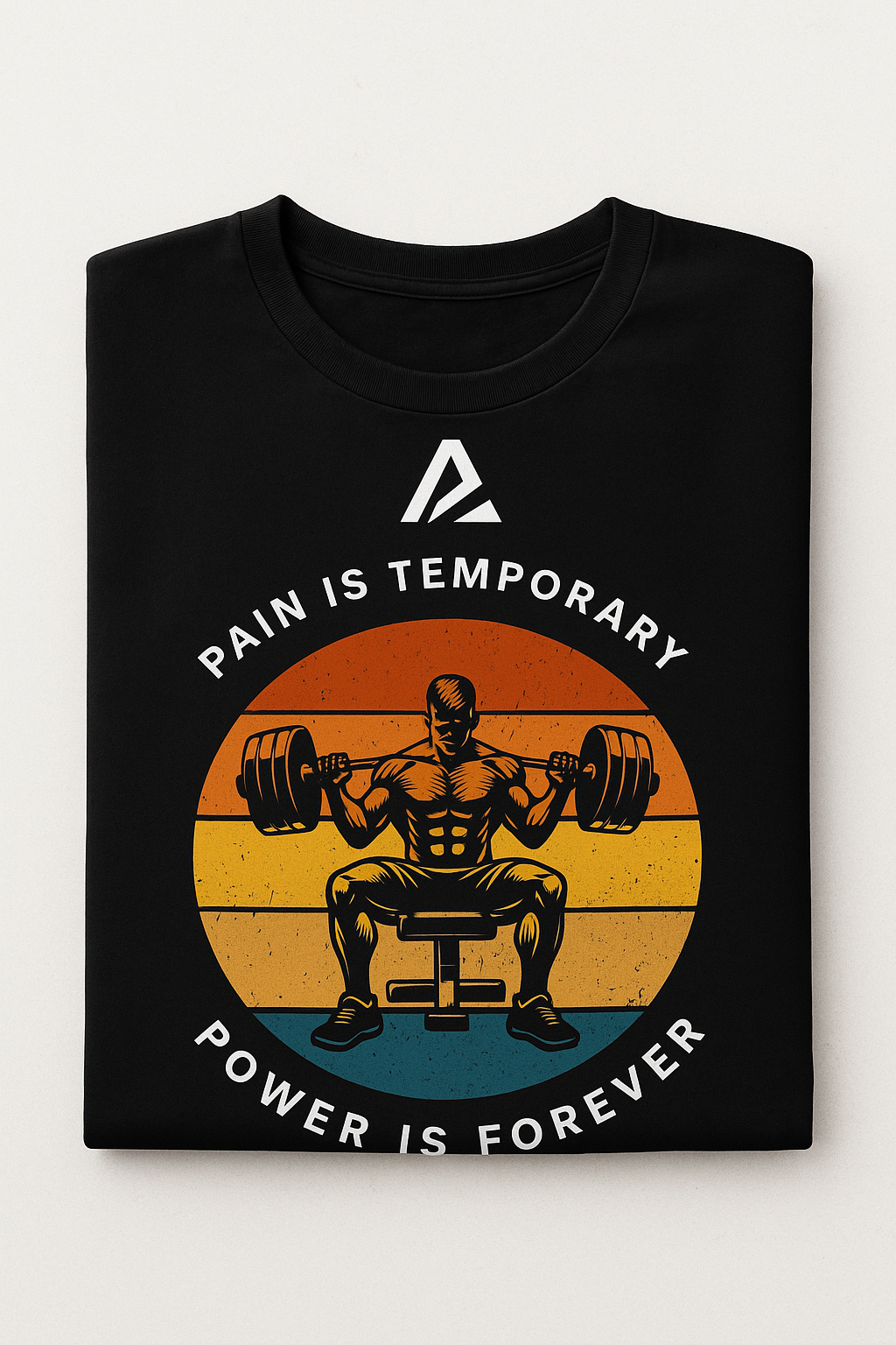 AthleZone "Pain Is Temporary, Power Is Forever" T-Shirt – Built for the Relentless