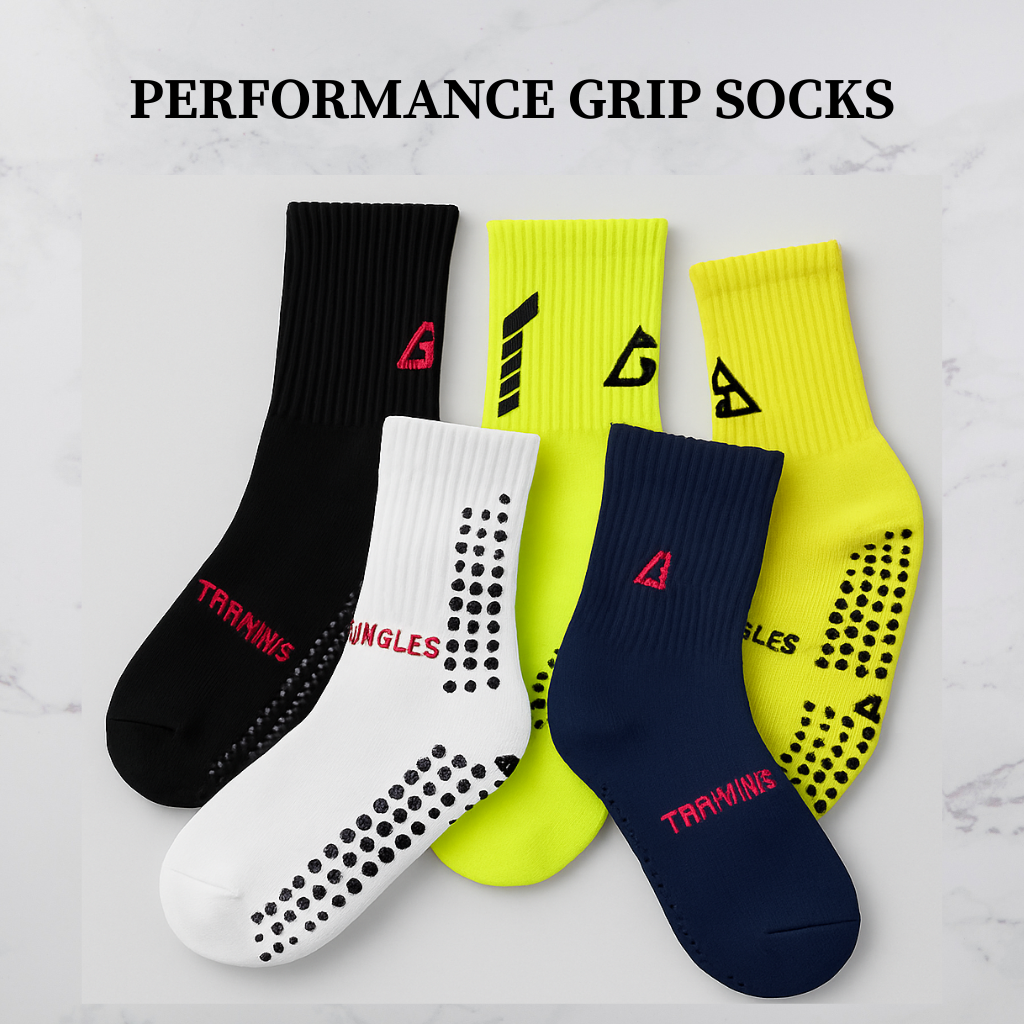 AthleZone Performance Grip Socks – 5-Color for Football & Training