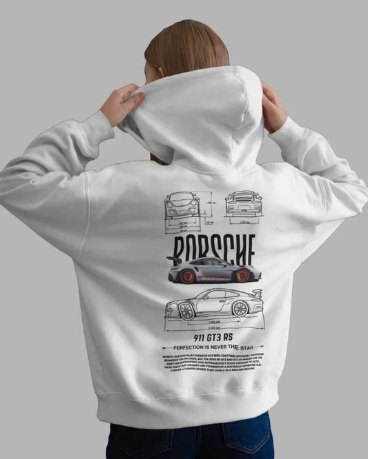 Men’s White Graphic Print Hoodie – Bold Style, Ultimate Comfort