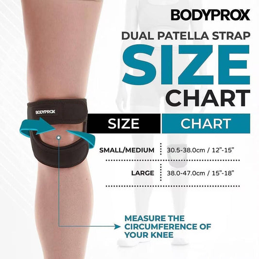 AthleZone Adjustable Neoprene Knee Strap (Pack of 2) – Knee Pain Relief Support for Running, Sports & Daily Use