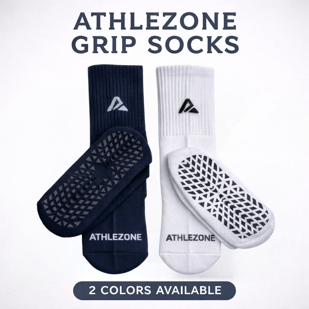 AthleZone Performance Grip Socks – 1 Pair, 2 Color Options for Sports & Training