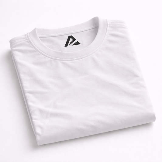 AthleZone Aerolight Pro Core White T-Shirt – Ultra-Lightweight Premium Gym Tee | Breathable Training Wear