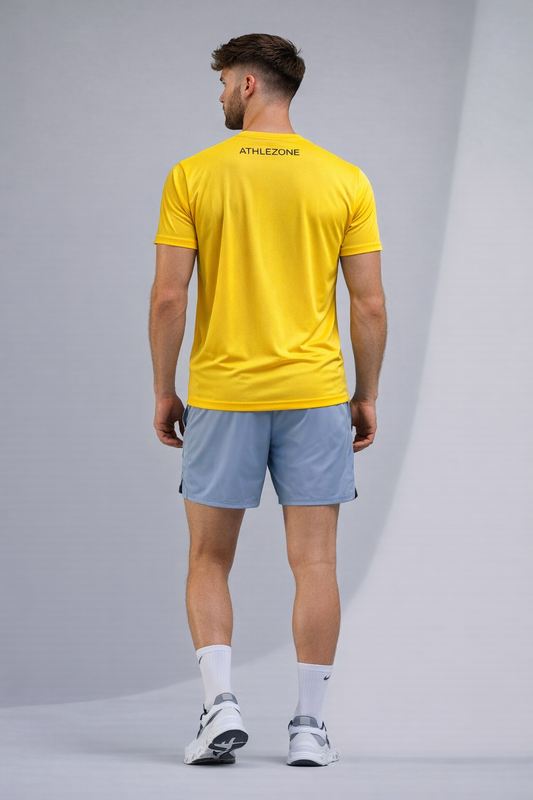 AthleZone Aerolight Pro Energy Yellow T-Shirt – Lightweight Performance Gym Wear | Breathable Sports Tee