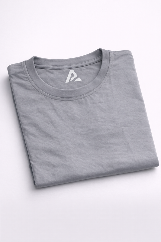 AthleZone Aerolight Pro Steel Grey T-Shirt – Lightweight Premium Gym Wear | Breathable Training Tee