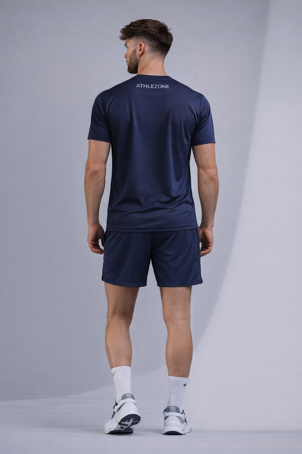 AthleZone Aerolight Pro Elite Navy T-Shirt – Lightweight Performance Gym Wear | Breathable Training Tee