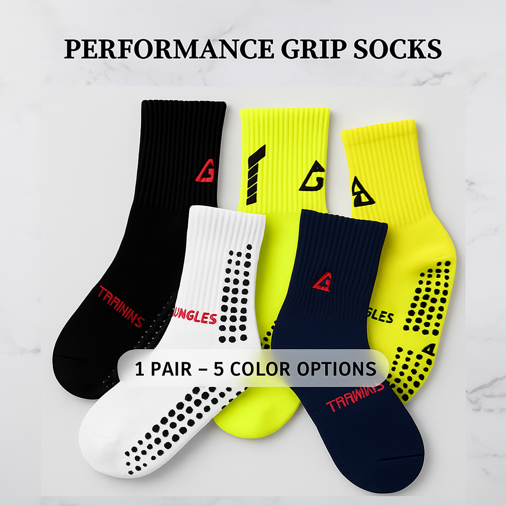 AthleZone Performance Grip Socks – 1 Pair, 5 Color Options for Sports & Training